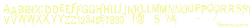 フォントVtksgeneraluse – 黄色のフォント