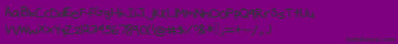 Cringes-Schriftart – Schwarze Schriften auf violettem Hintergrund