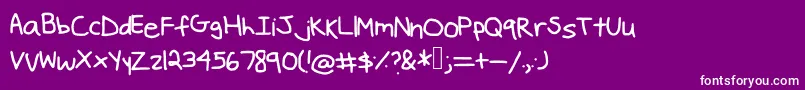 Cringes Font – White Fonts on Purple Background