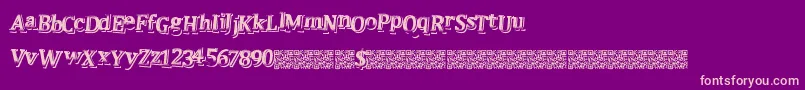 Justquick Font – Pink Fonts on Purple Background