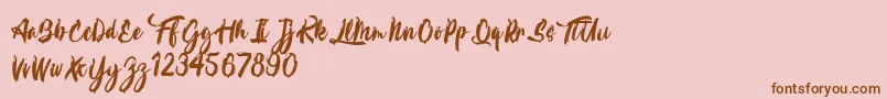 Calypsoka Font – Brown Fonts on Pink Background