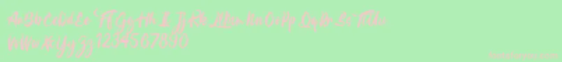 Calypsoka Font – Pink Fonts on Green Background