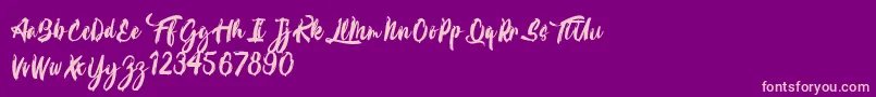 Calypsoka Font – Pink Fonts on Purple Background