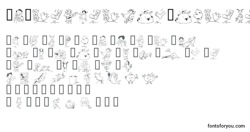 A fonte DfSituationsOneitctt – alfabeto, números, caracteres especiais