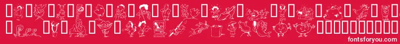 DfSituationsOneitctt Font – White Fonts on Red Background