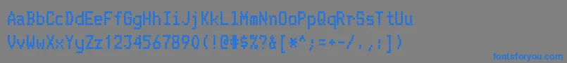 Fonte TelidonhvRegular – fontes azuis em um fundo cinza