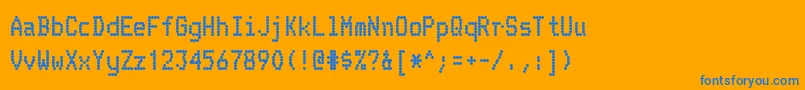 フォントTelidonhvRegular – オレンジの背景に青い文字