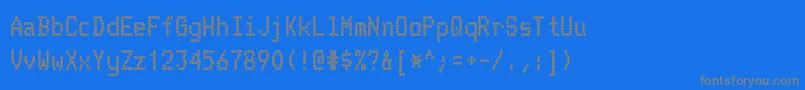 フォントTelidonhvRegular – 青い背景に灰色の文字