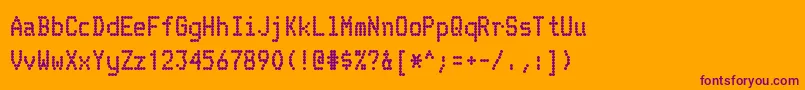 TelidonhvRegular Font – Purple Fonts on Orange Background