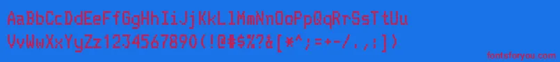 TelidonhvRegular Font – Red Fonts on Blue Background
