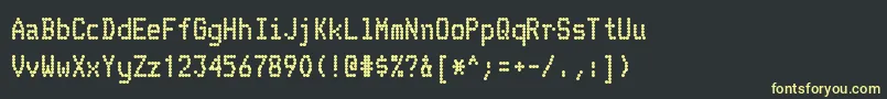 Fonte TelidonhvRegular – fontes amarelas em um fundo preto