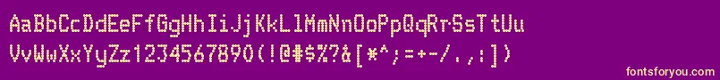 Шрифт TelidonhvRegular – жёлтые шрифты на фиолетовом фоне