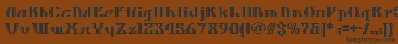 Dos ffy Font – Black Fonts on Brown Background