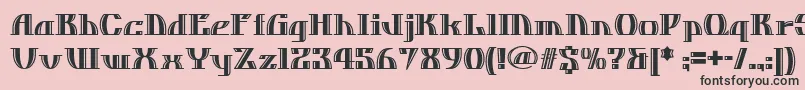 フォントDos ffy – ピンクの背景に黒い文字