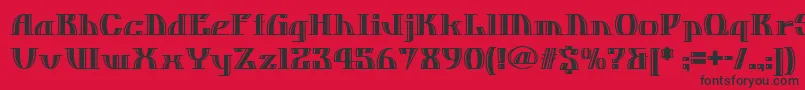 フォントDos ffy – 赤い背景に黒い文字