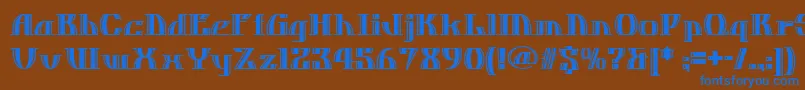 Шрифт Dos ffy – синие шрифты на коричневом фоне