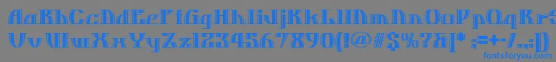 Шрифт Dos ffy – синие шрифты на сером фоне