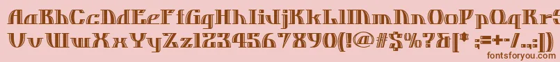 Dos ffy Font – Brown Fonts on Pink Background