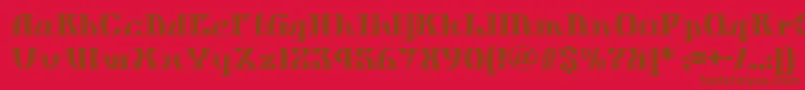 Dos ffy Font – Brown Fonts on Red Background