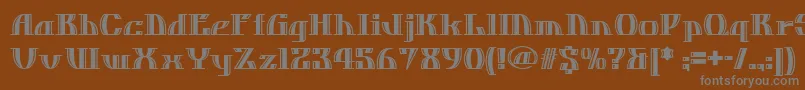 Шрифт Dos ffy – серые шрифты на коричневом фоне