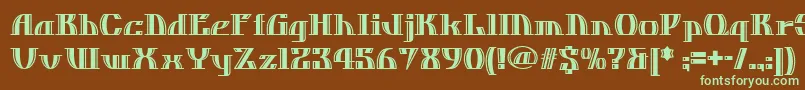 Dos ffy Font – Green Fonts on Brown Background