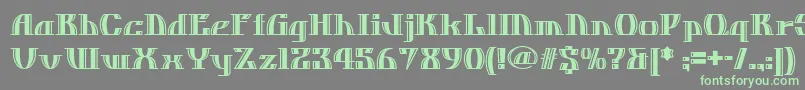 Dos ffy-Schriftart – Grüne Schriften auf grauem Hintergrund