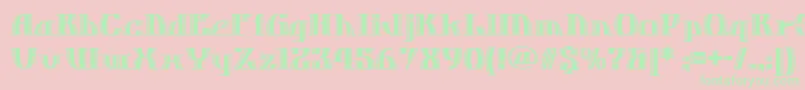 Dos ffy-Schriftart – Grüne Schriften auf rosa Hintergrund