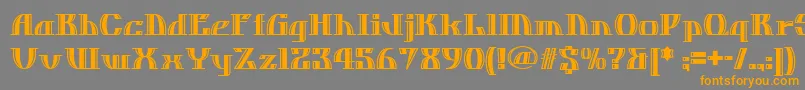 Dos ffy Font – Orange Fonts on Gray Background