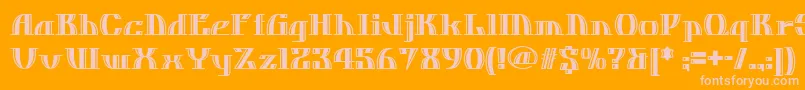 Dos ffy-fontti – vaaleanpunaiset fontit oranssilla taustalla