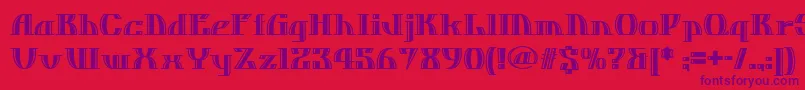 Dos ffy Font – Purple Fonts on Red Background