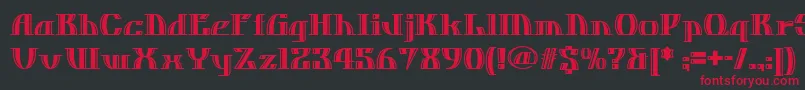 Dos ffy Font – Red Fonts on Black Background