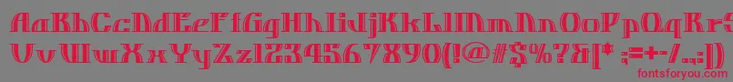 Dos ffy Font – Red Fonts on Gray Background