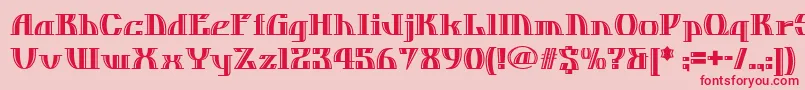 Dos ffy Font – Red Fonts on Pink Background