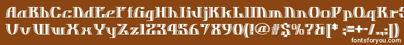 Шрифт Dos ffy – белые шрифты на коричневом фоне