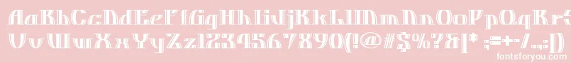 Dos ffy Font – White Fonts on Pink Background