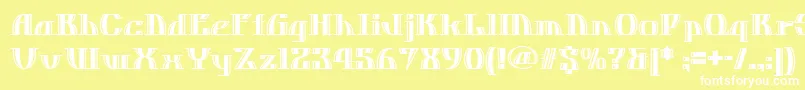 Dos ffy Font – White Fonts on Yellow Background