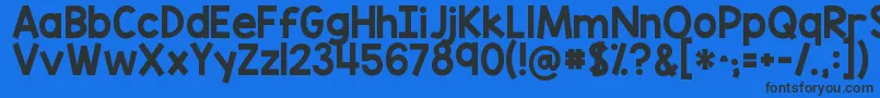 Kgblankspacesolid Font – Black Fonts on Blue Background