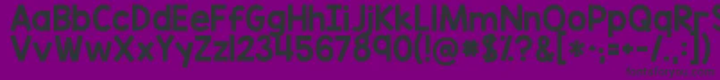 フォントKgblankspacesolid – 紫の背景に黒い文字