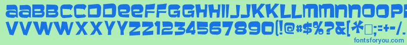 Baveust Font – Blue Fonts on Green Background