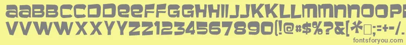 Baveust Font – Gray Fonts on Yellow Background