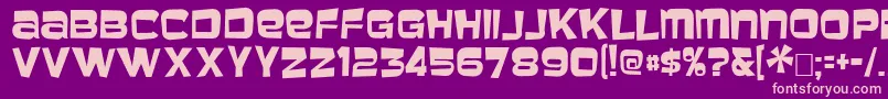 Baveust Font – Pink Fonts on Purple Background