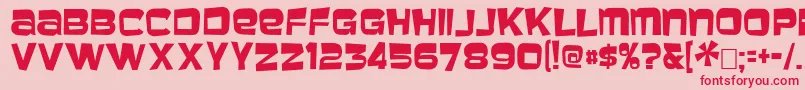 Baveust Font – Red Fonts on Pink Background