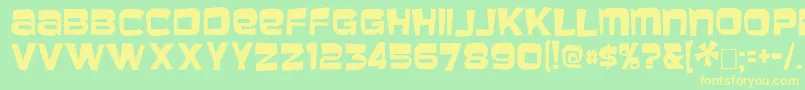 Baveust Font – Yellow Fonts on Green Background