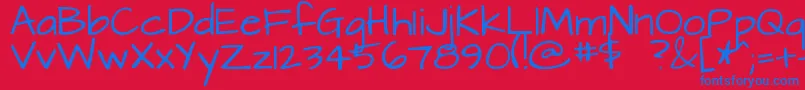 Architects Font – Blue Fonts on Red Background