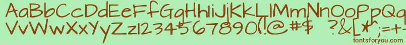 Architects Font – Brown Fonts on Green Background