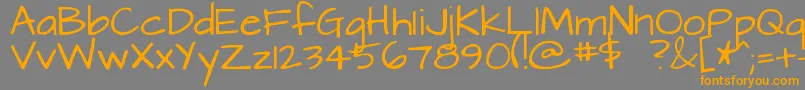 Architects Font – Orange Fonts on Gray Background