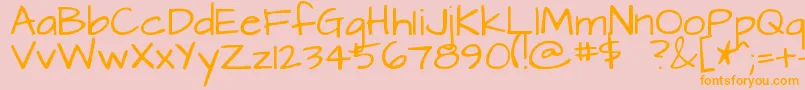 Architects Font – Orange Fonts on Pink Background