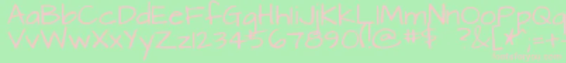 Architects Font – Pink Fonts on Green Background