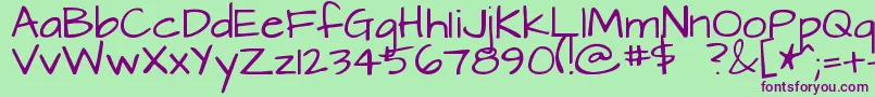 Architects Font – Purple Fonts on Green Background