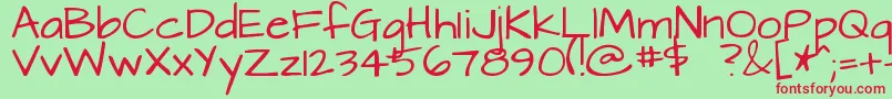 Architects Font – Red Fonts on Green Background